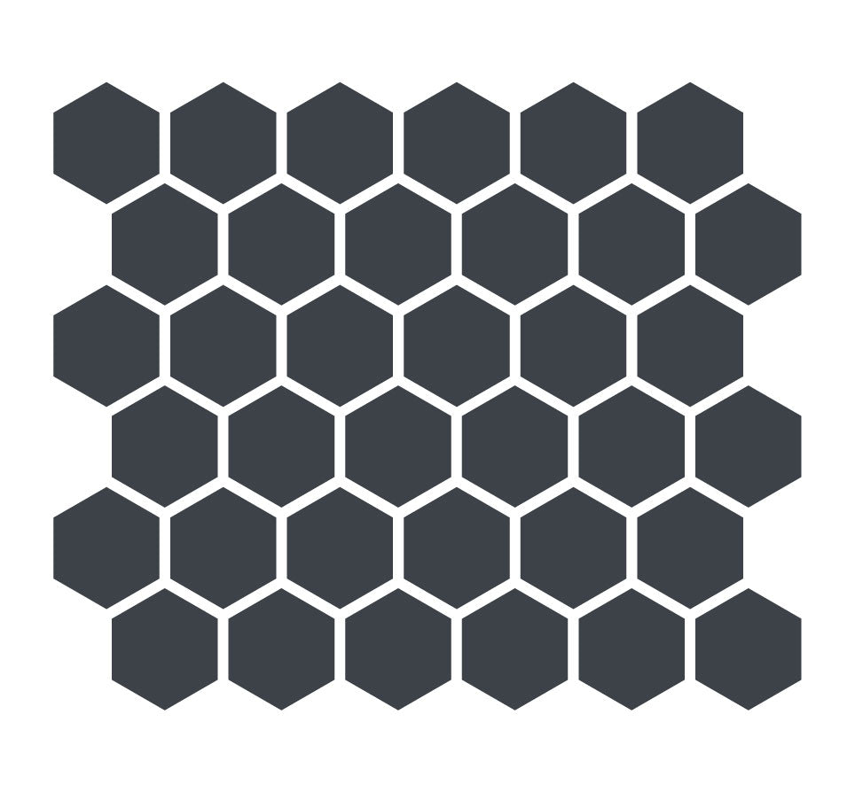 2" Hexagon Unglazed Porcelain