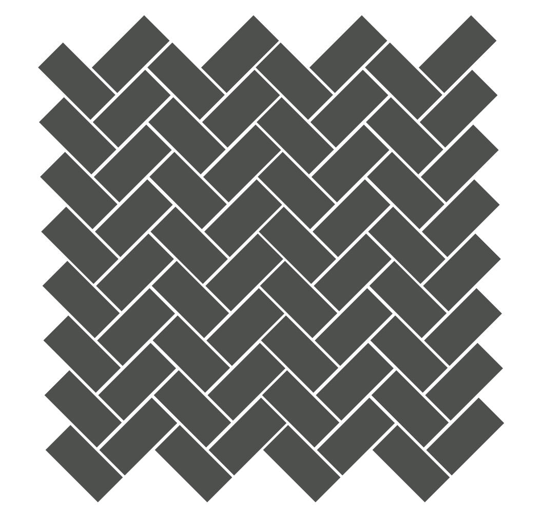 1" x 2" Rectangles Unglazed Porcelain