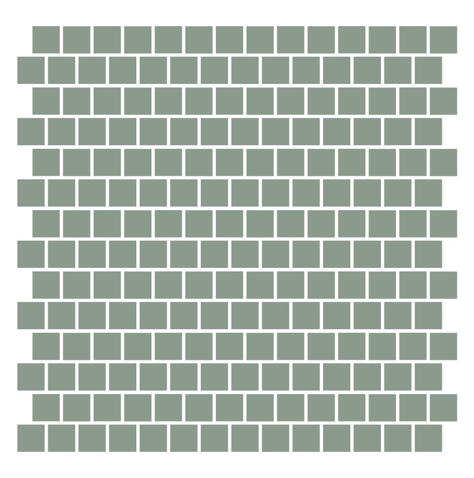 3/4" Square Unglazed Porcelain