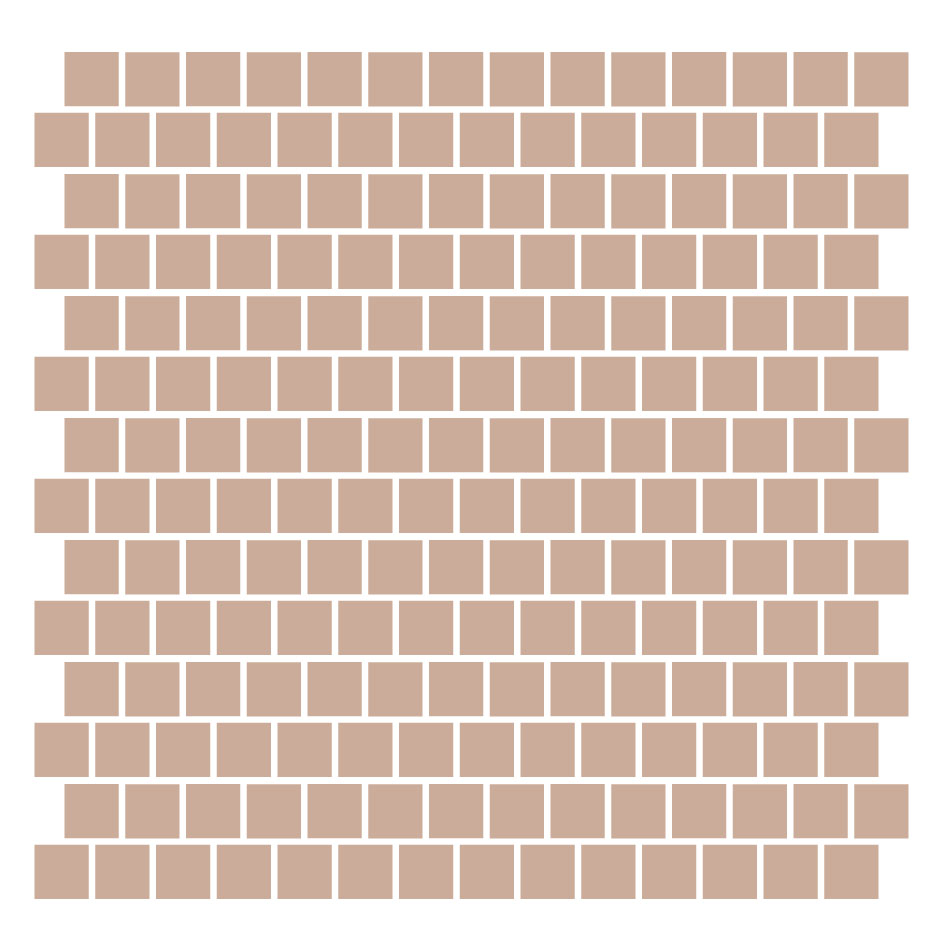 3/4" Square Unglazed Porcelain