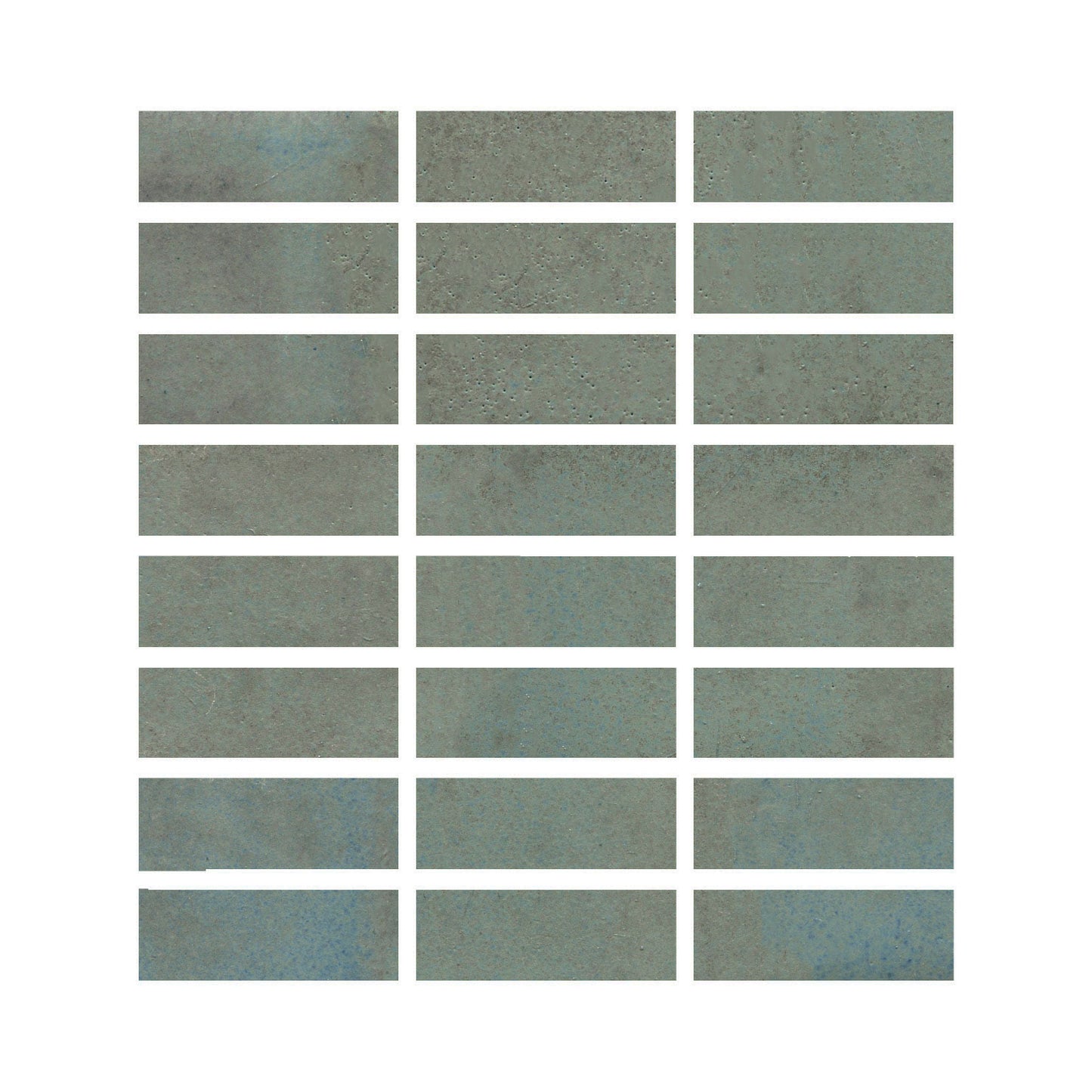 A cool grey color and a glossy opaque, showing medium variation with occasional blue-grey flashes.