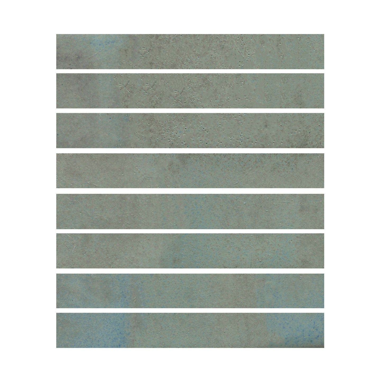 A cool grey color and a glossy opaque, showing medium variation with occasional blue-grey flashes.