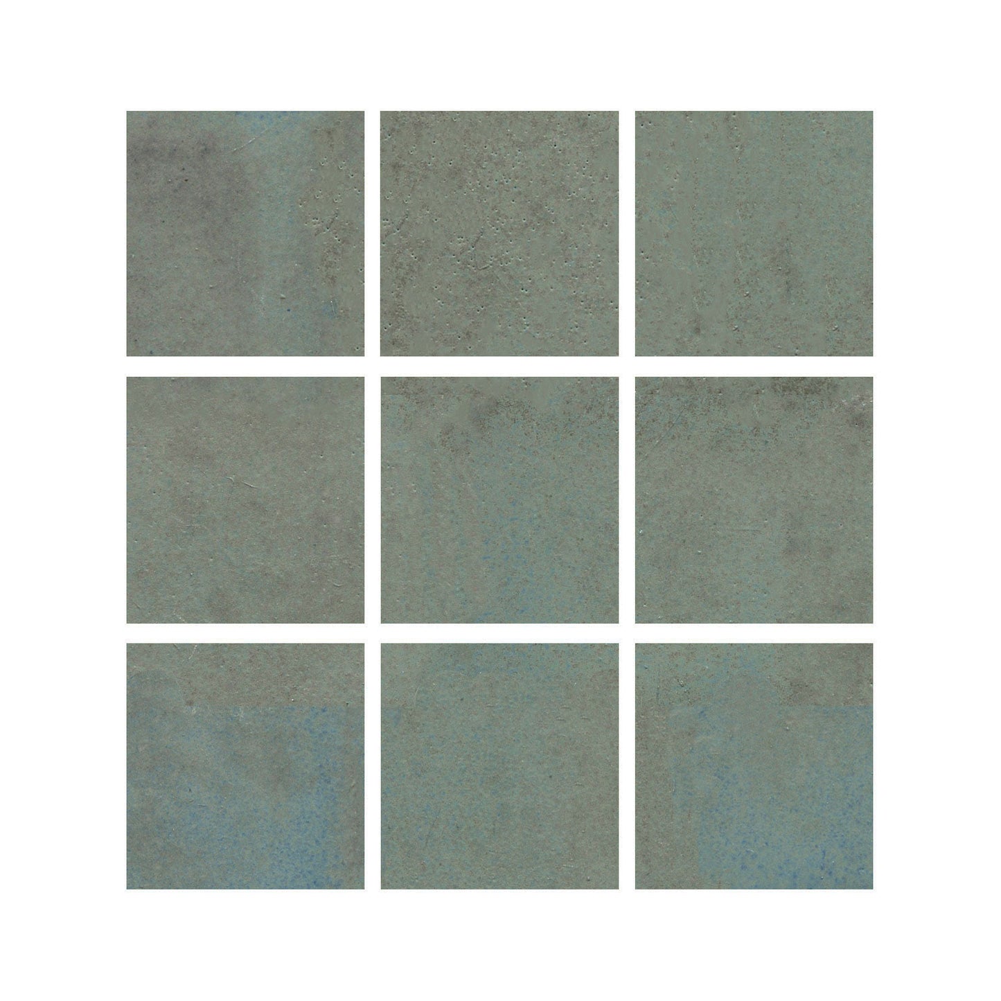 A cool grey color and a glossy opaque, showing medium variation with occasional blue-grey flashes.