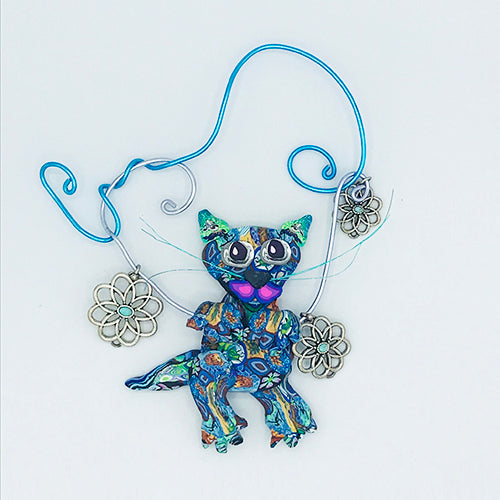 Cat Polymer Clay Ornament