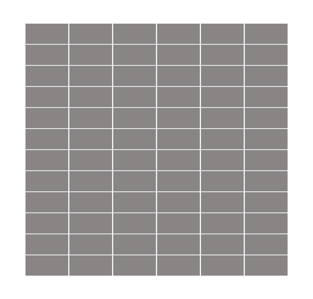 1" x 2" Rectangles Unglazed Porcelain