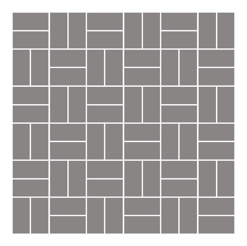 1" x 2" Rectangles Unglazed Porcelain