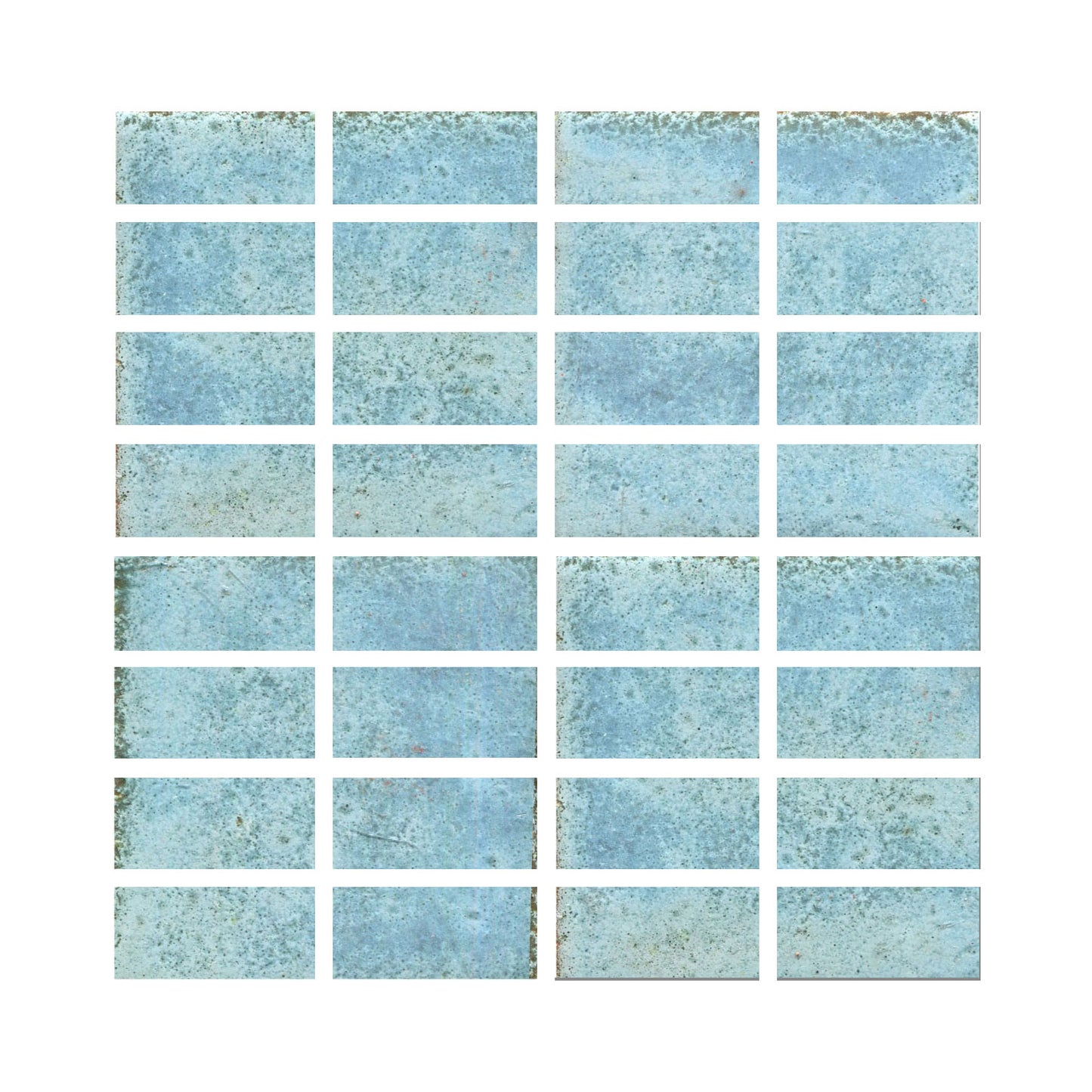Mottled matte aqua