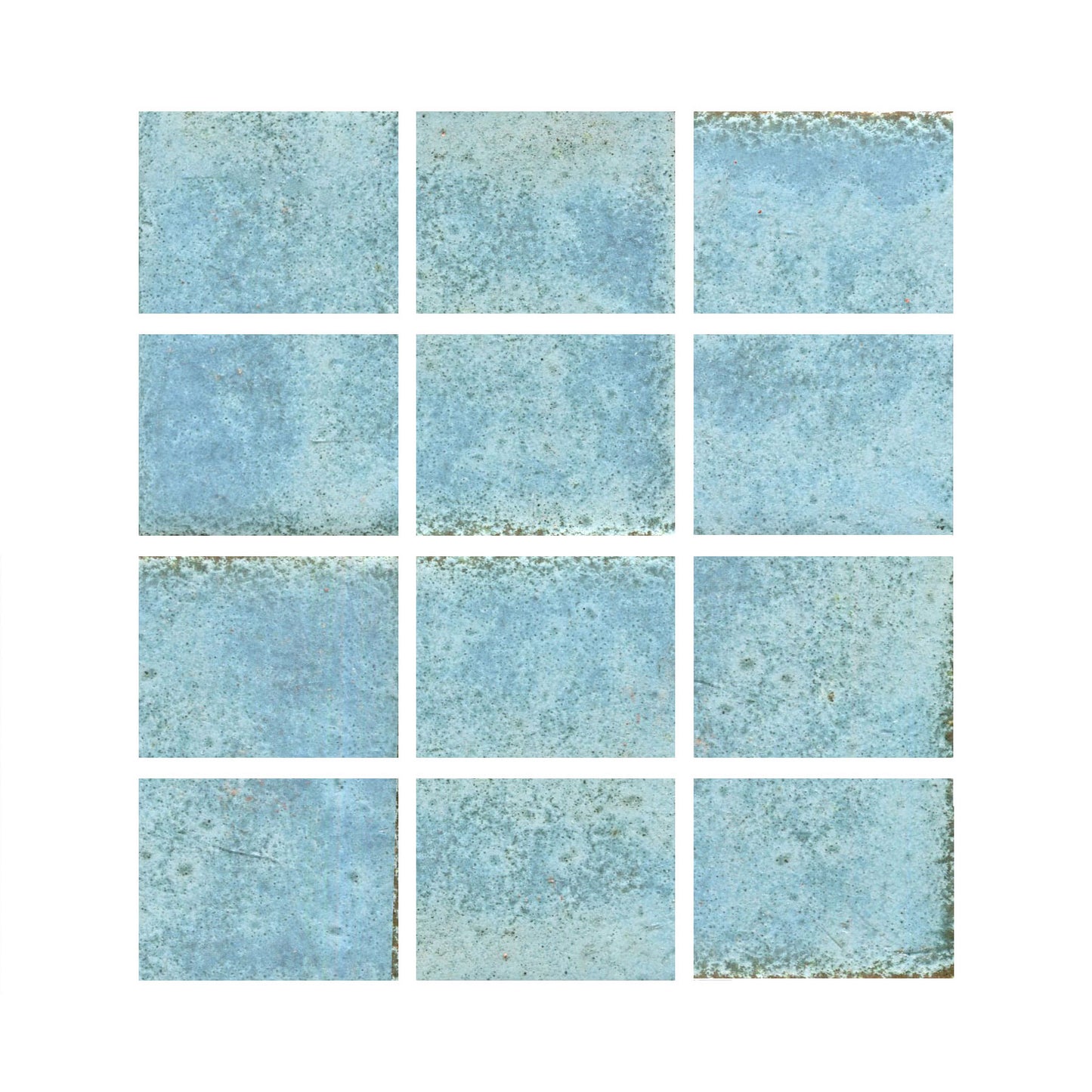 Mottled matte aqua