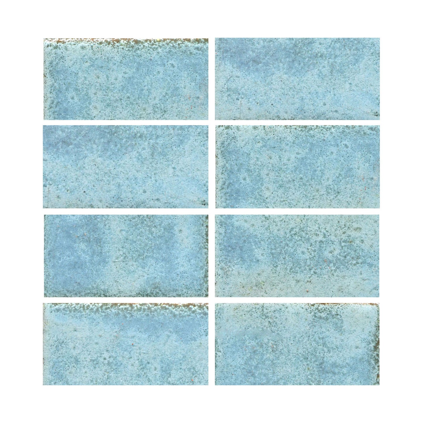 Mottled matte aqua