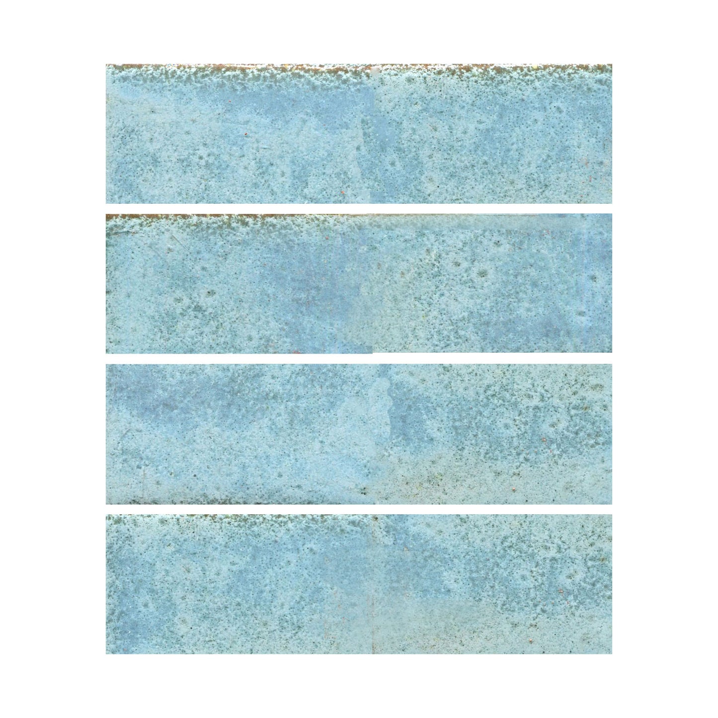 Mottled matte aqua