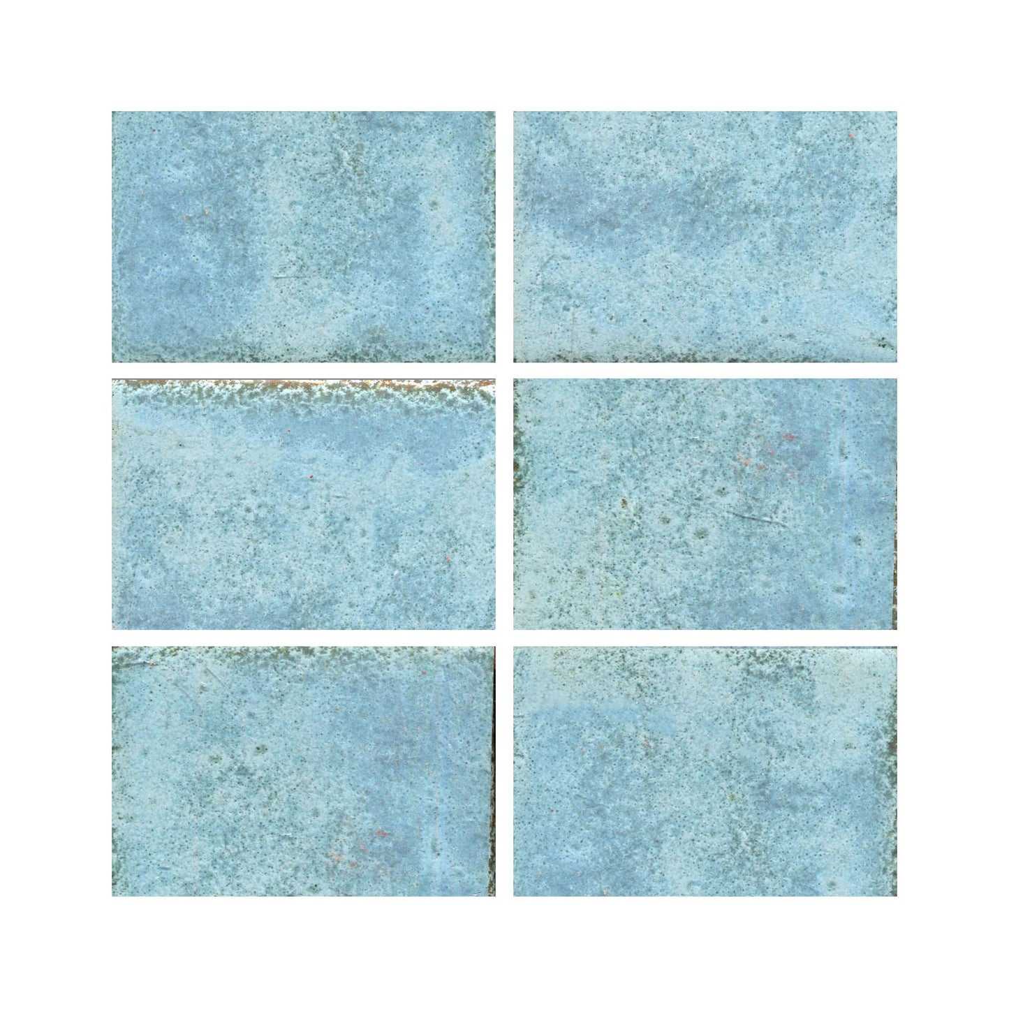 Mottled matte aqua