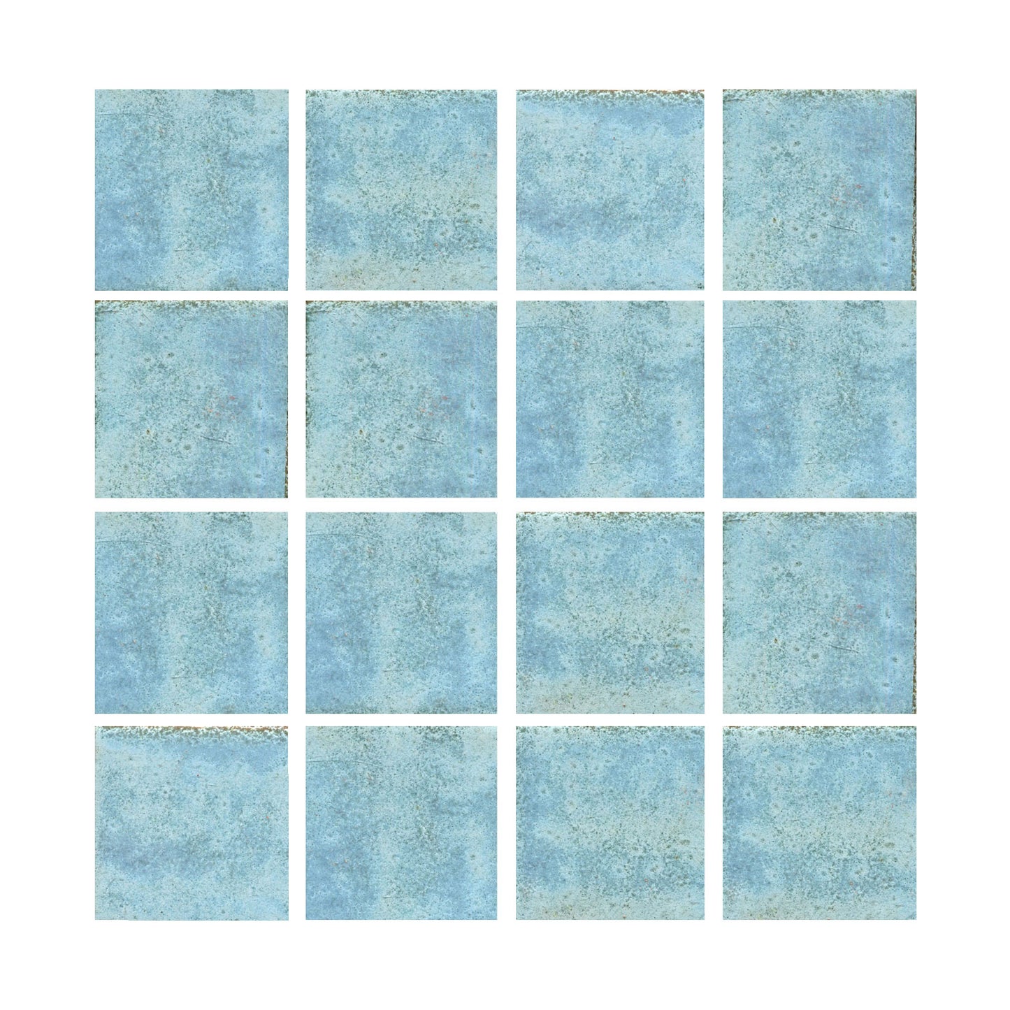Mottled matte aqua