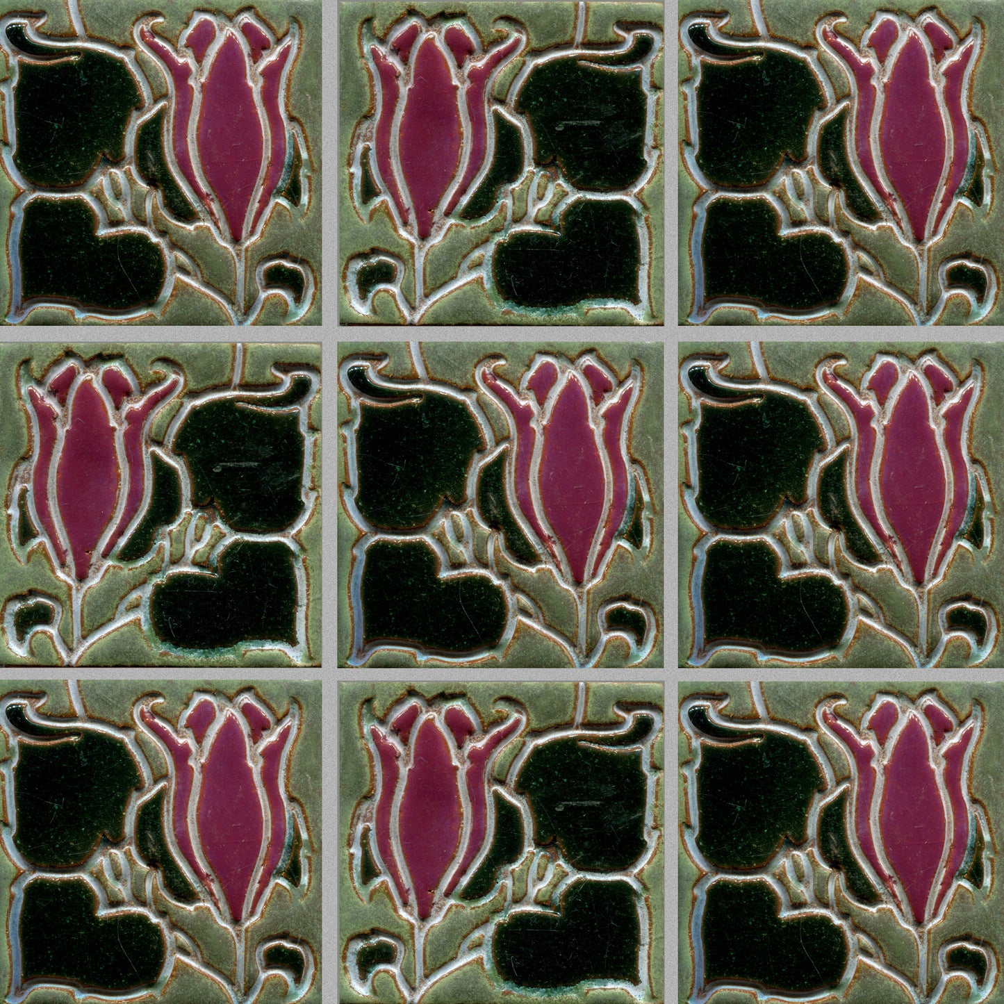 Holland Tulip Stamped Tile