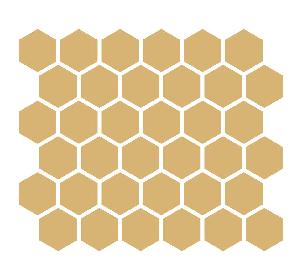 2" Hexagon Unglazed Porcelain