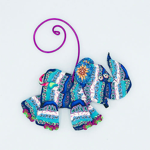 Elephant Polymer Clay Ornament