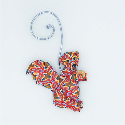 Squirrel Polymer Clay Ornament