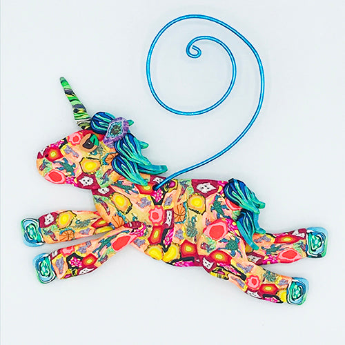 Unicorn Polymer Clay Ornament