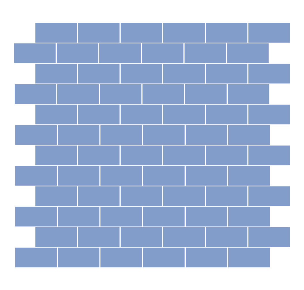 1" x 2" Rectangles Unglazed Porcelain