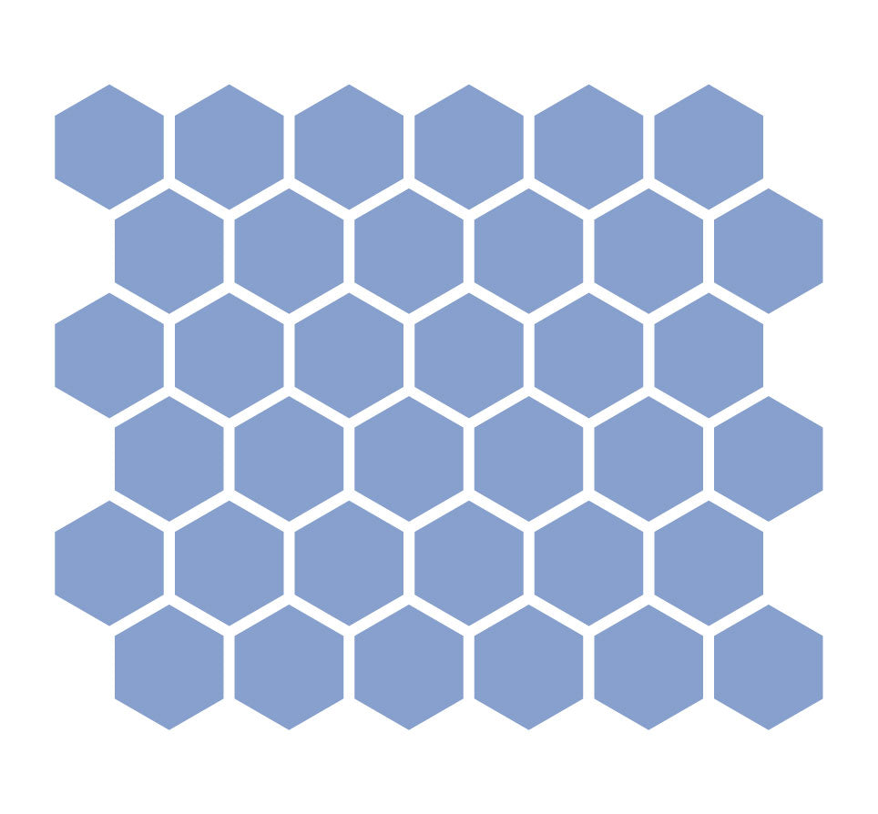 2" Hexagon Unglazed Porcelain