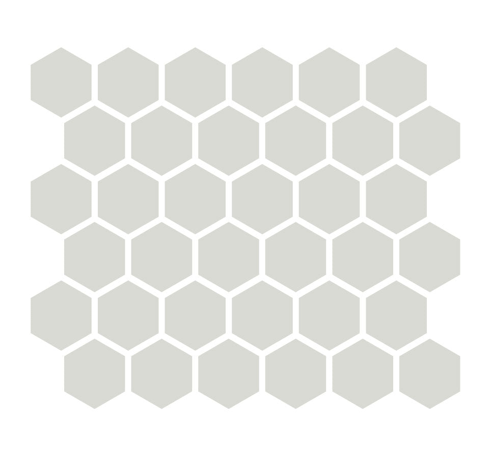 2" Hexagon Unglazed Porcelain