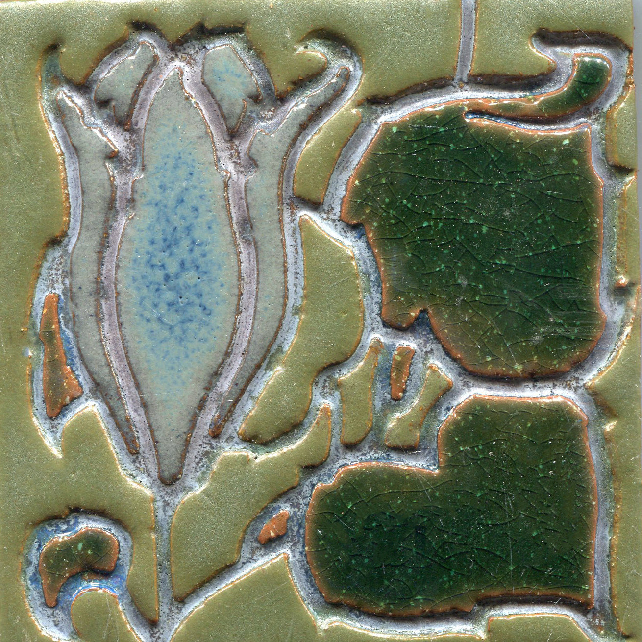 Holland Tulip Stamped Tile