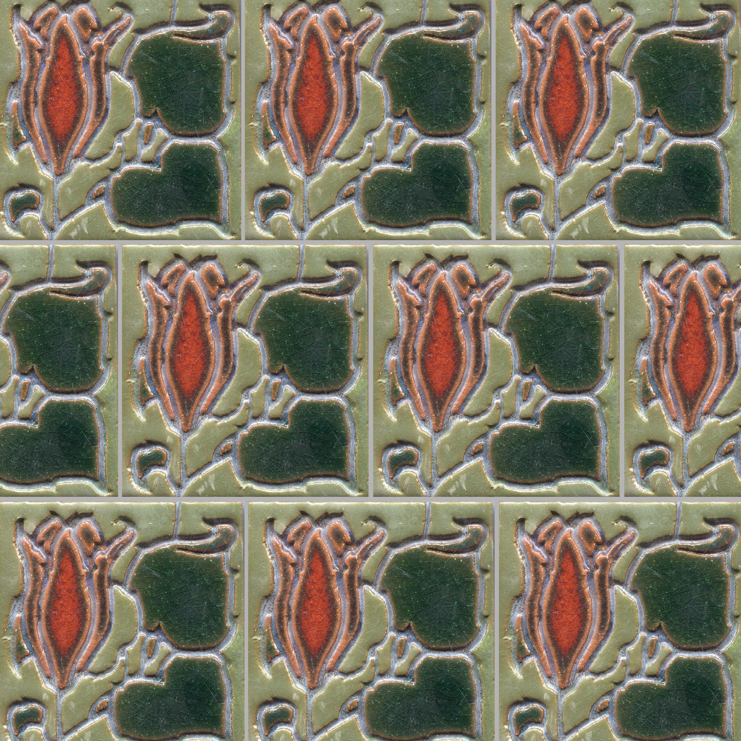 Holland Tulip Stamped Tile