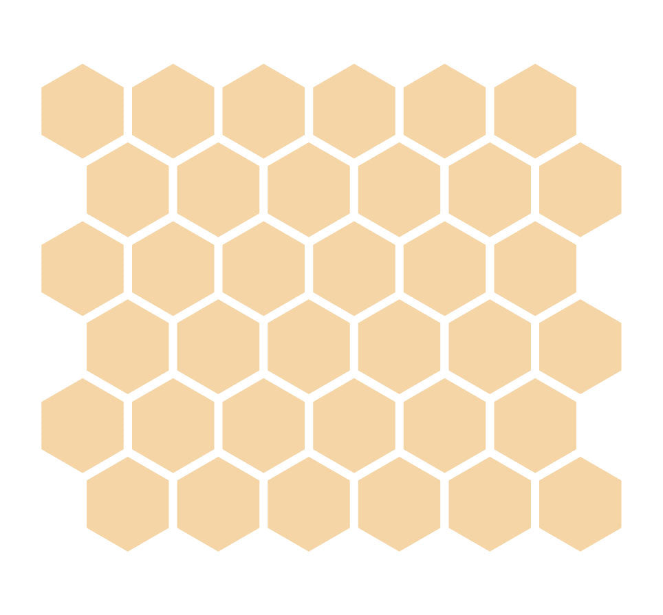 2" Hexagon Unglazed Porcelain