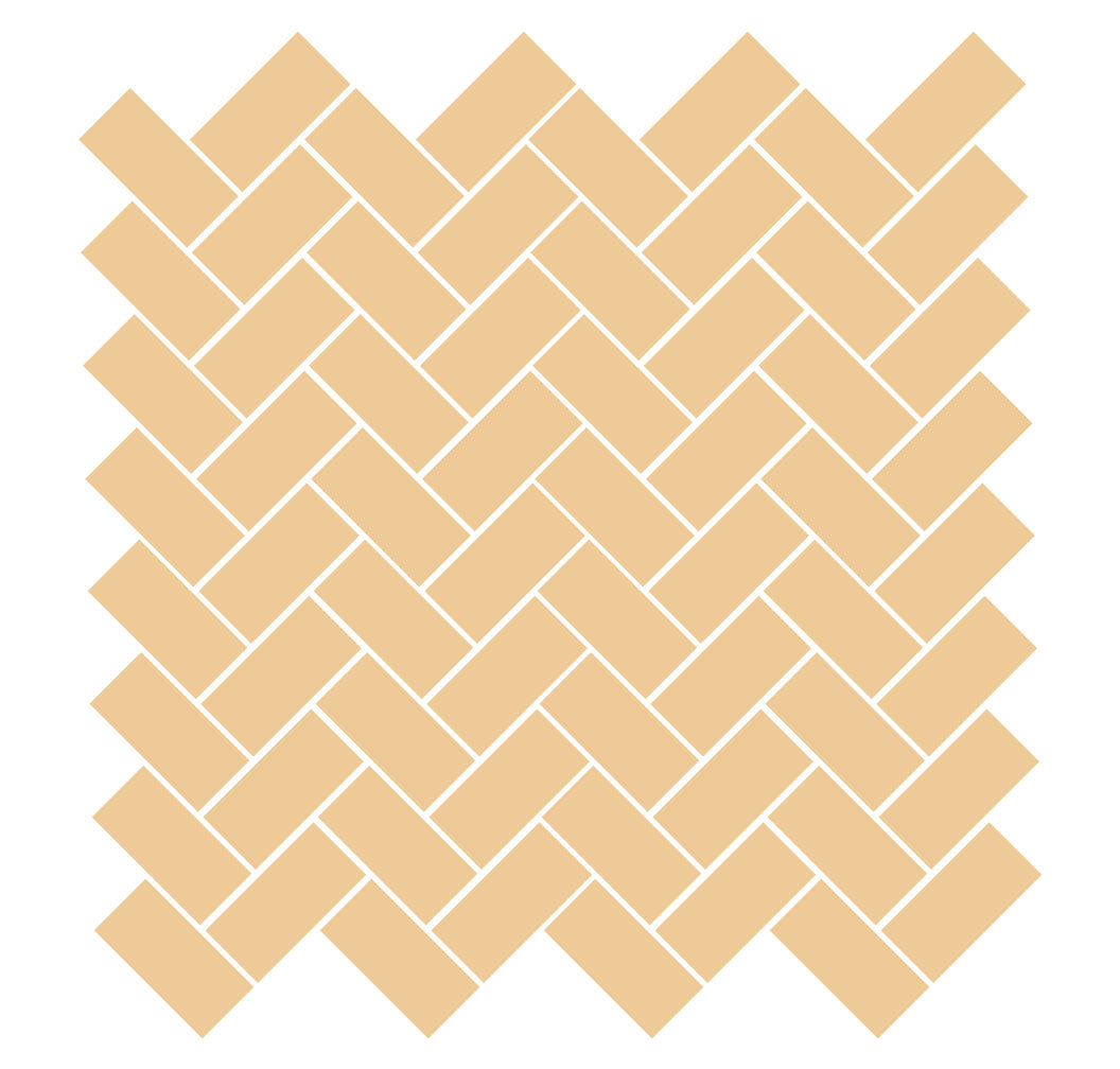 1" x 2" Rectangles Unglazed Porcelain