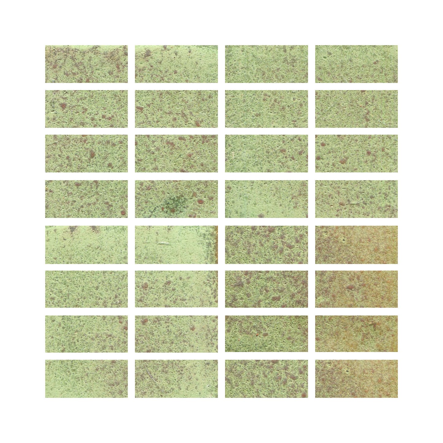 Mottled matte green color