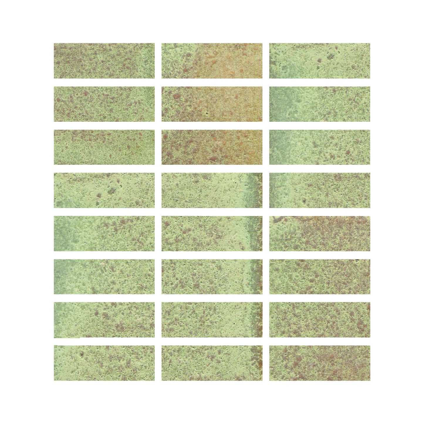 Mottled matte green color