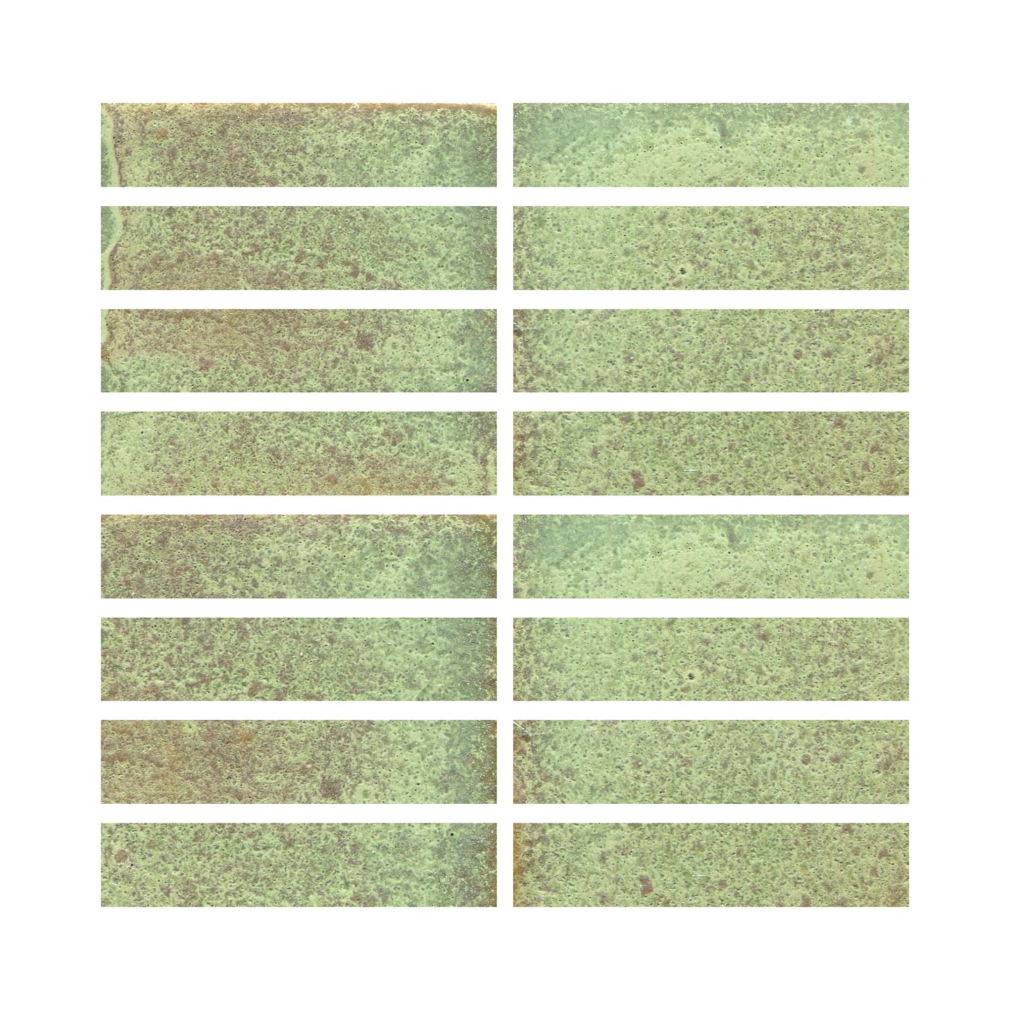 Mottled matte green color