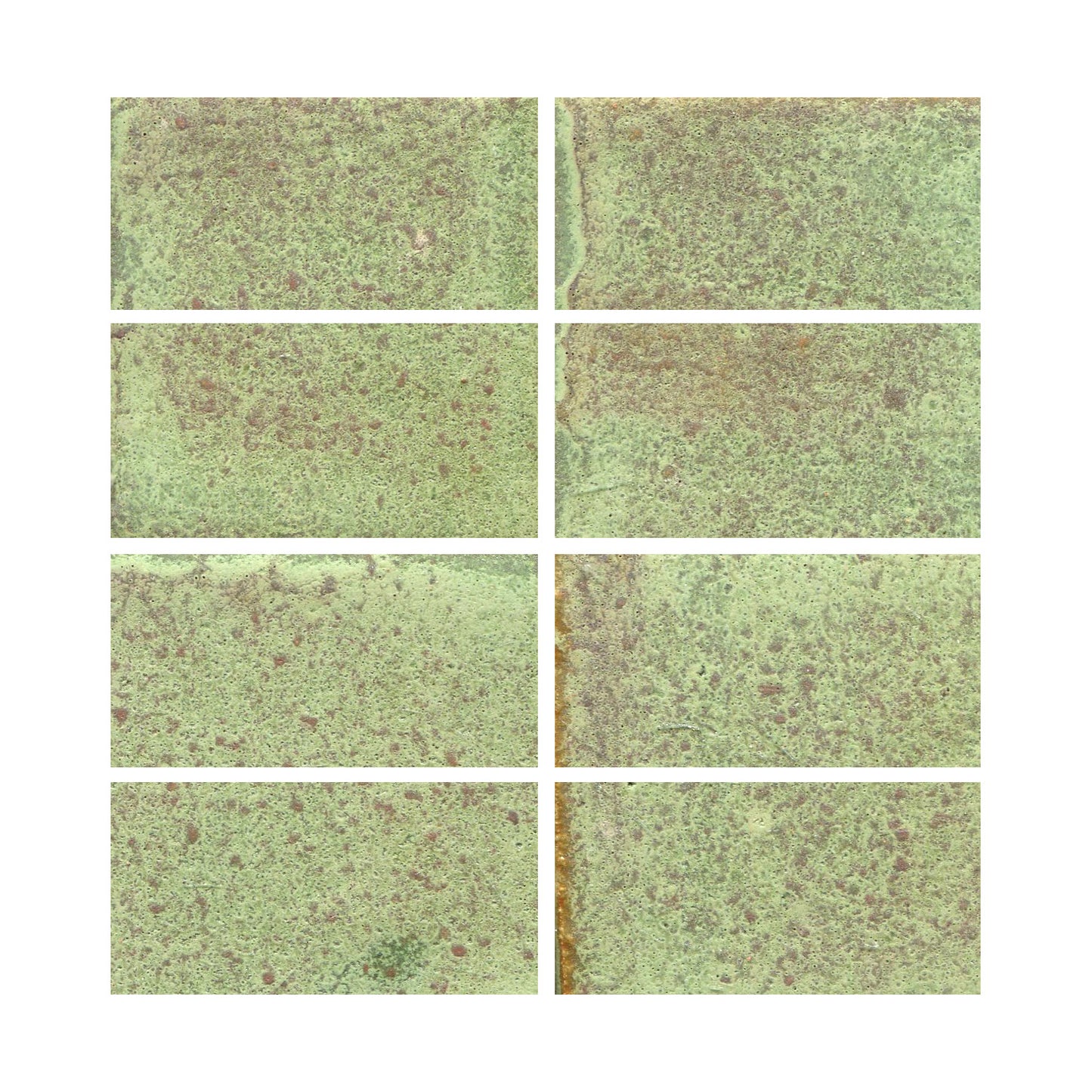 Mottled matte green color