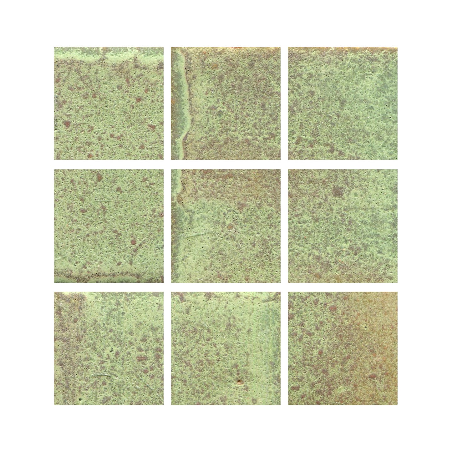 Mottled matte green color
