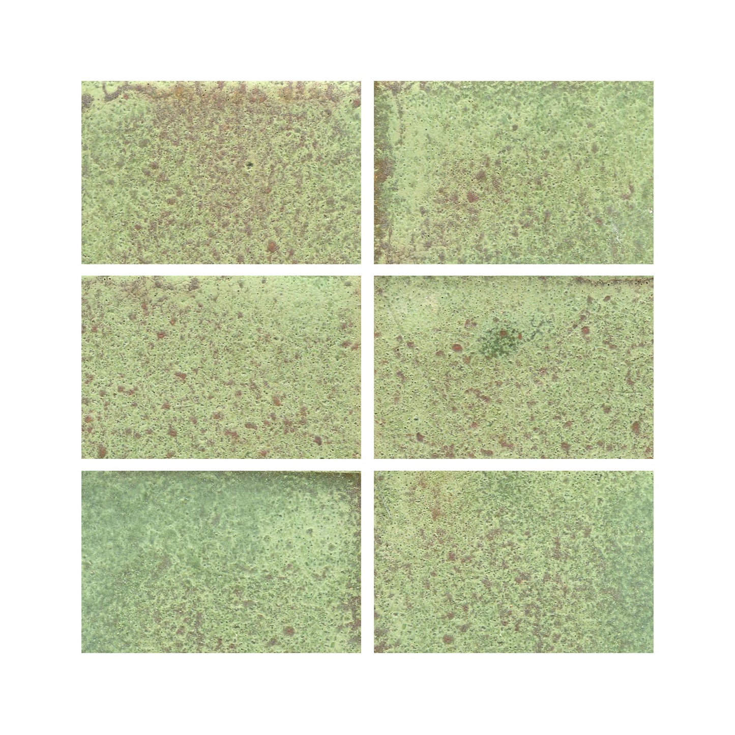Mottled matte green color