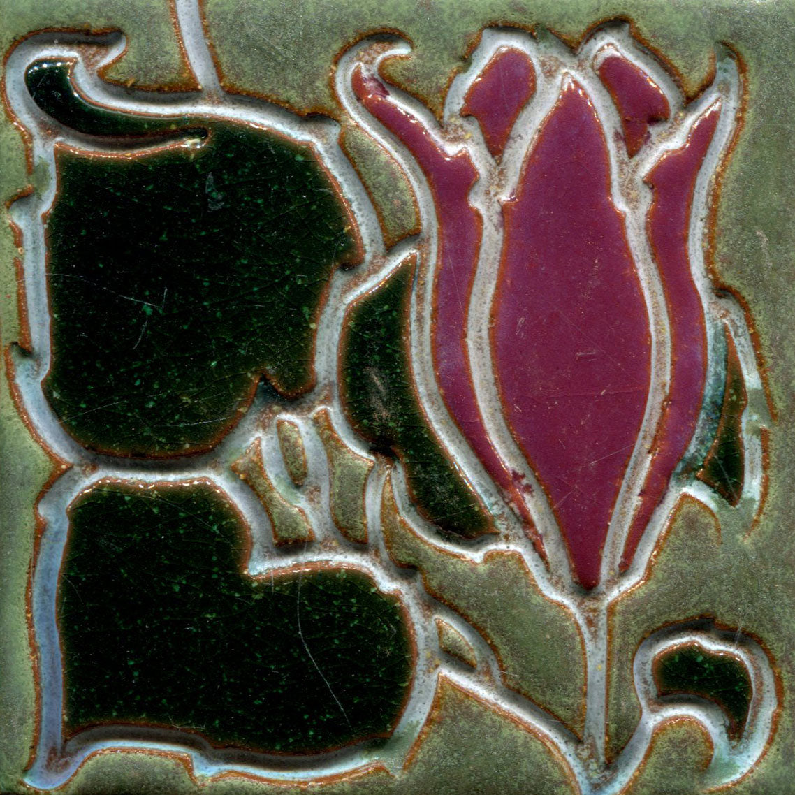 Holland Tulip Stamped Tile