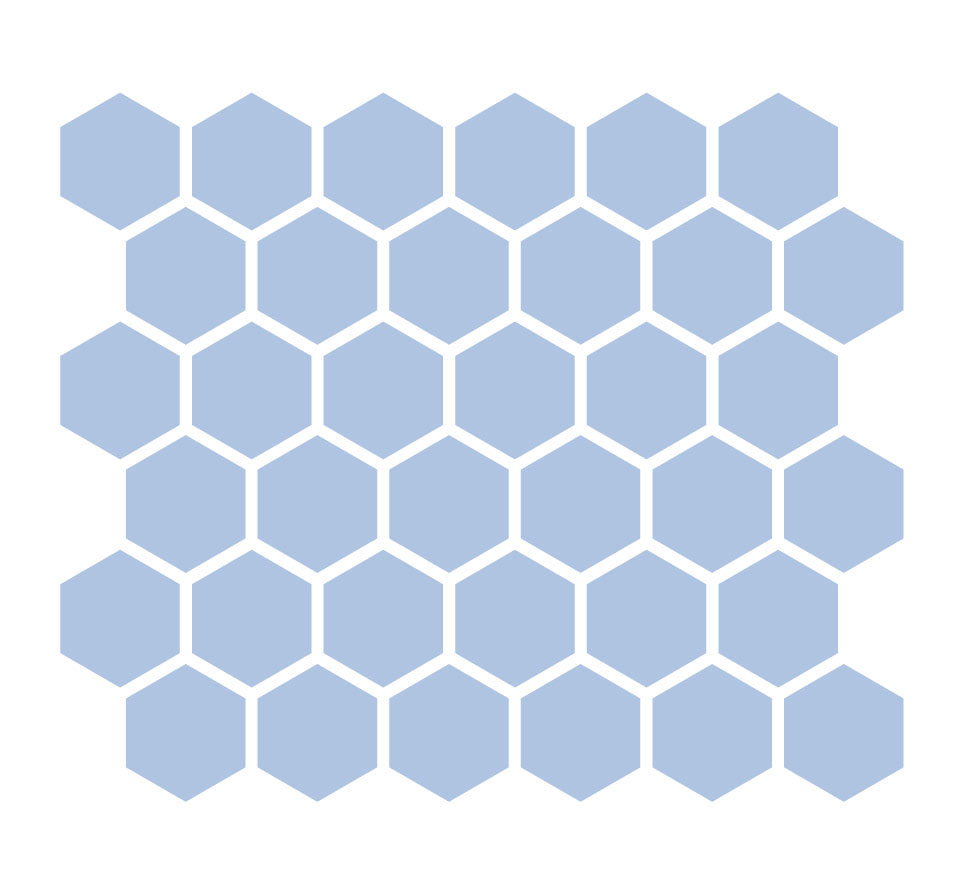 2" Hexagon Unglazed Porcelain