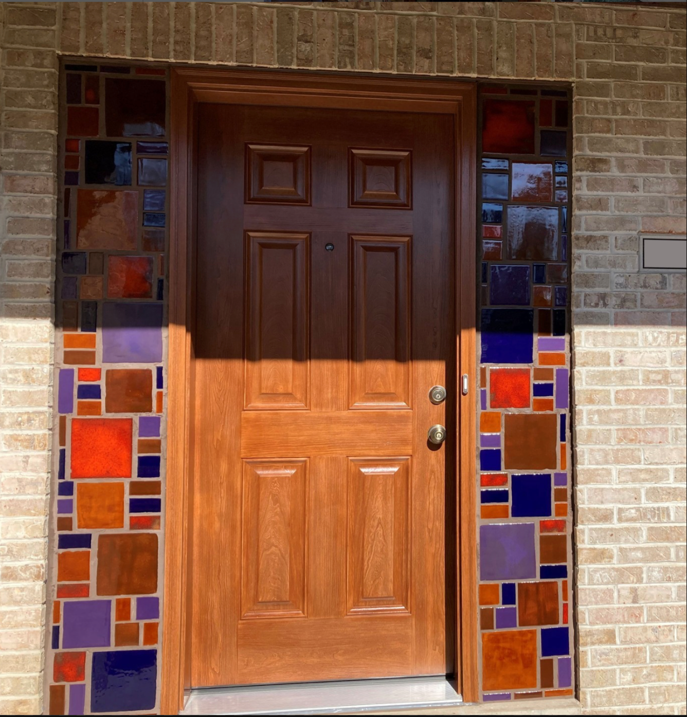 orange tile accents