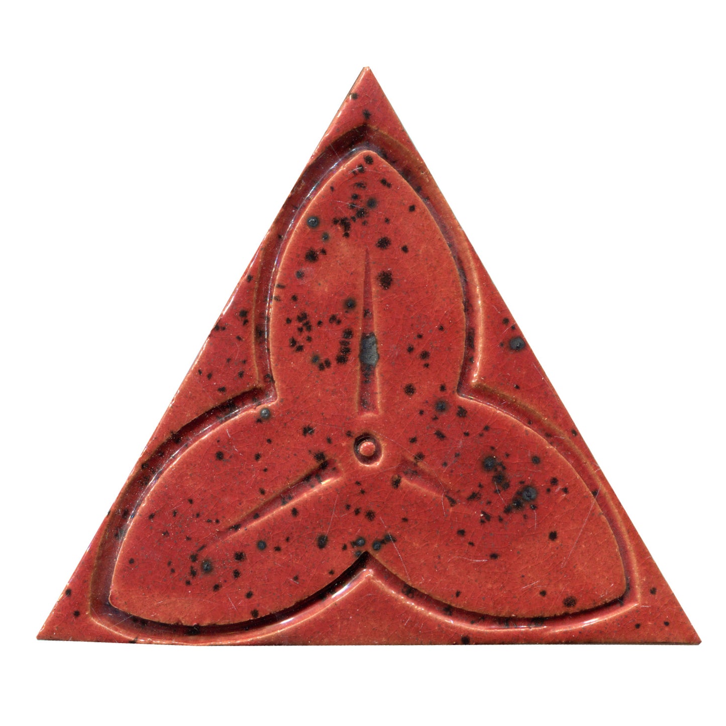 Strawberry Trillium flower 6" triangle tile