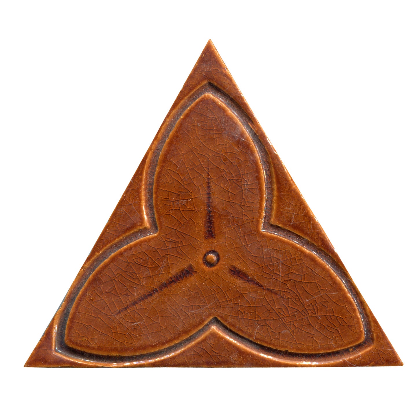 Toffee Trillium flower 6" triangle tile