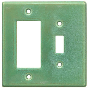Crystallized Avocado switch/GFI combo Ceramic Switch Plate