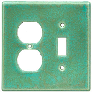 Crystallized Avocado outlet/GFI combo Ceramic Switch Plate