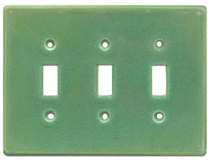 Crystallized Avocado triple switch Ceramic Switch Plate