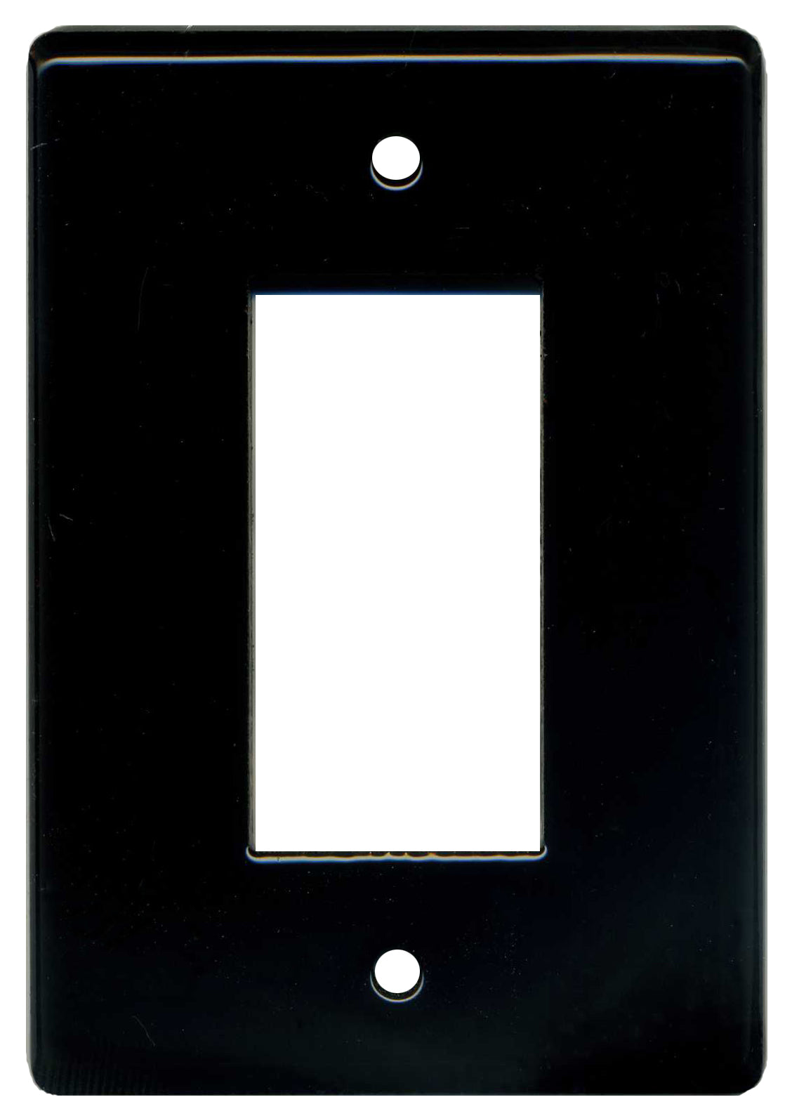 Black single GFI ceramic plate