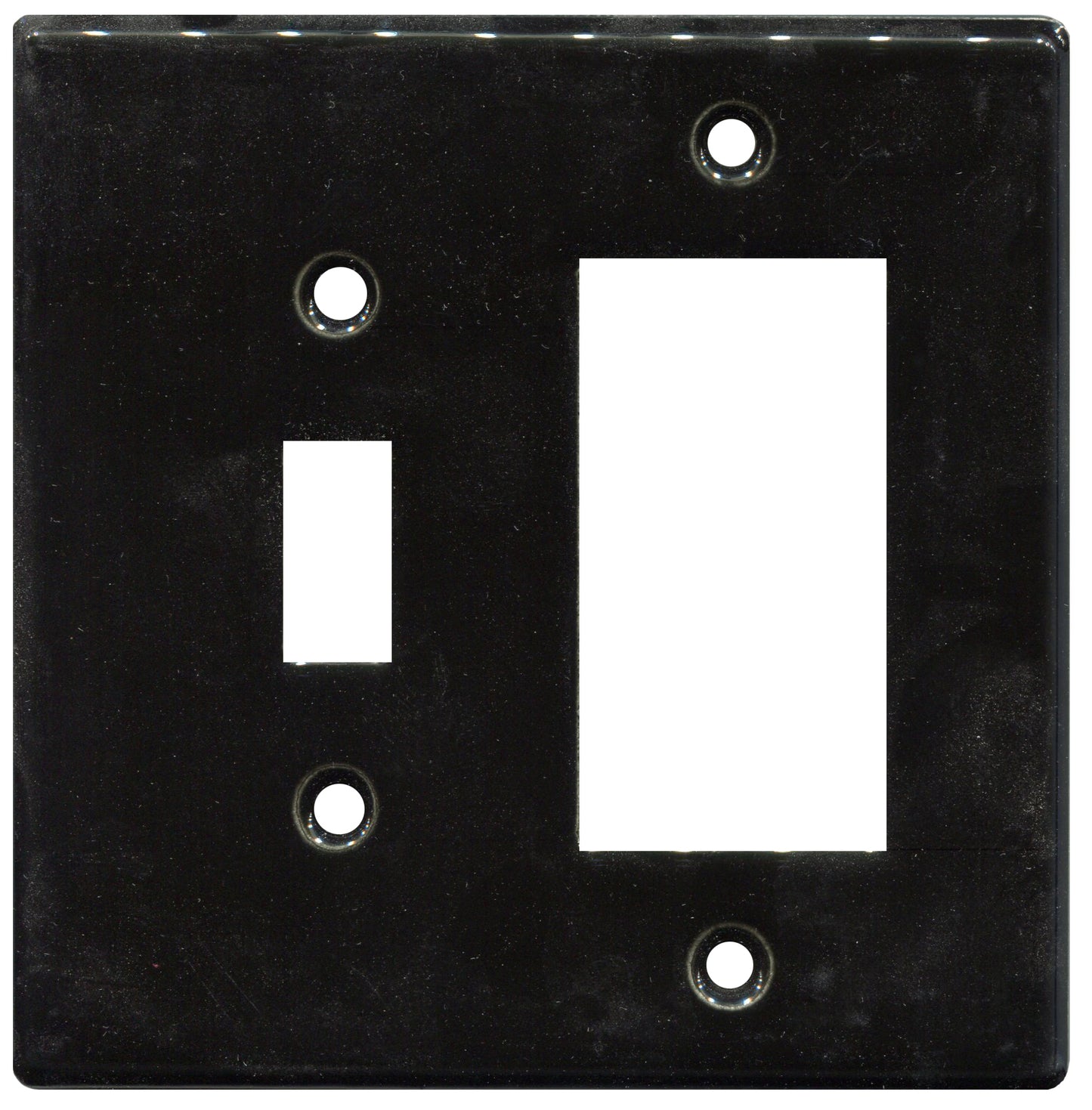 Black GFI/single switch ceramic plate