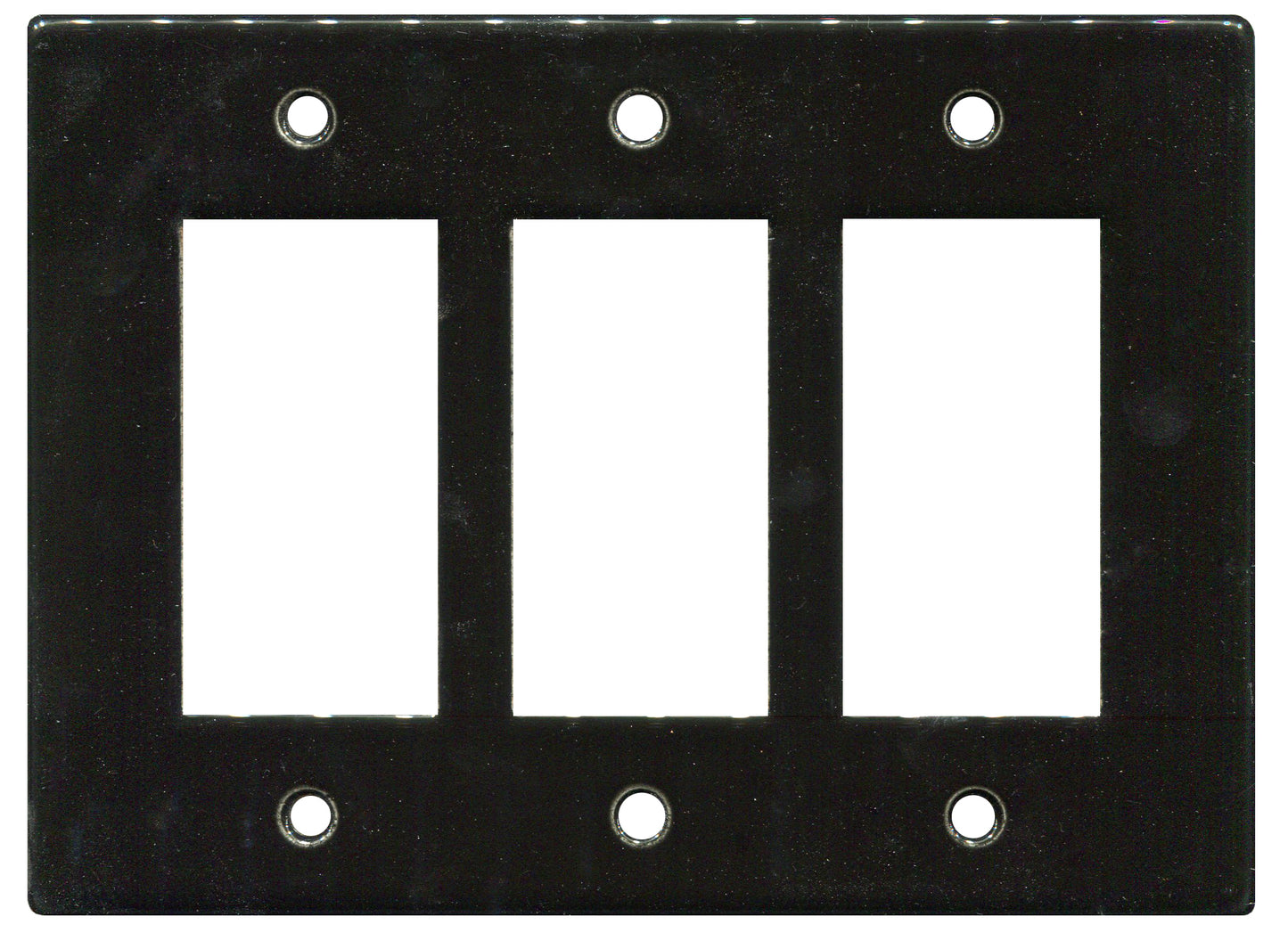 Black triple GFI switch ceramic plate