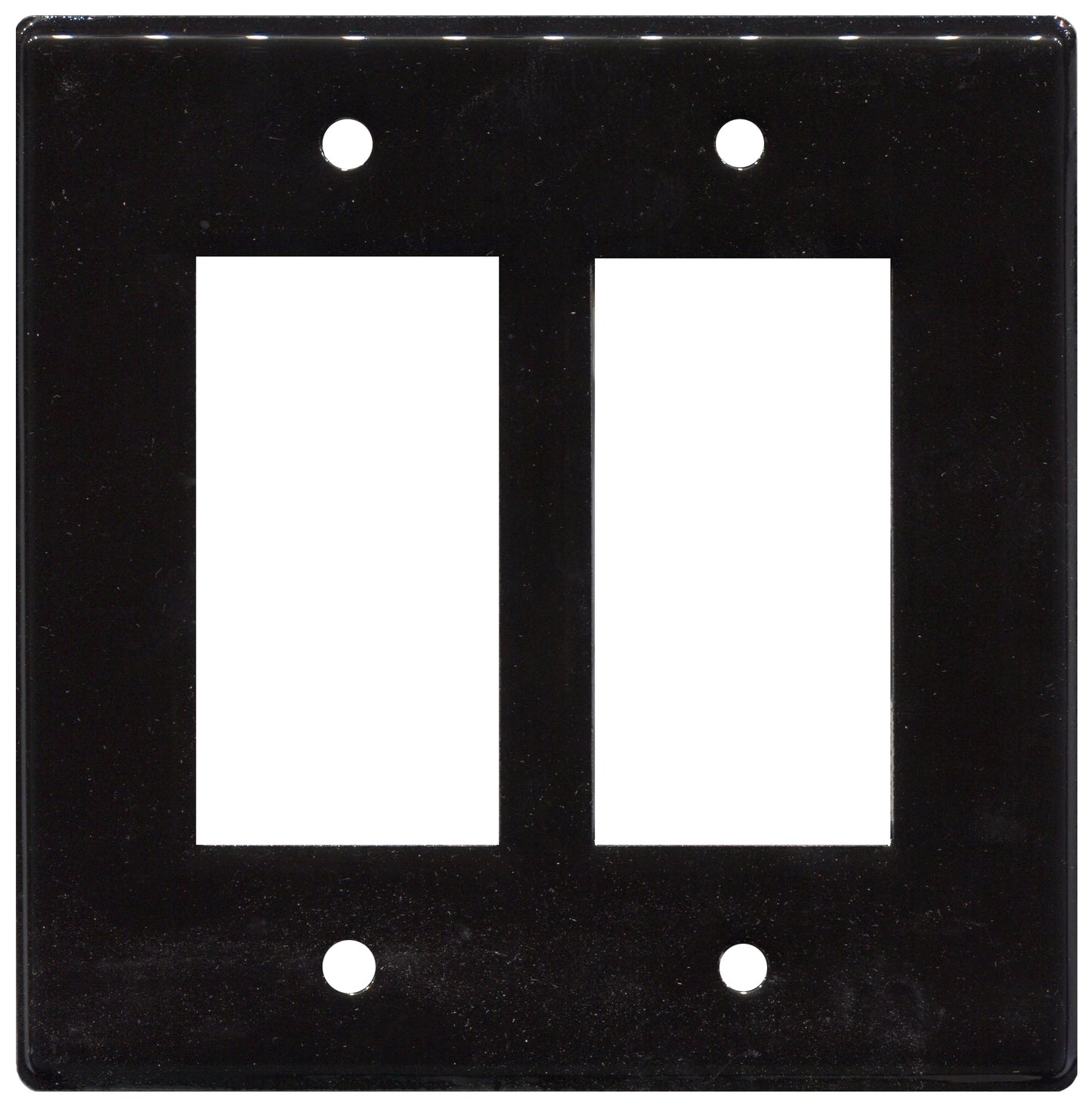 Black double GFI switch ceramic plate