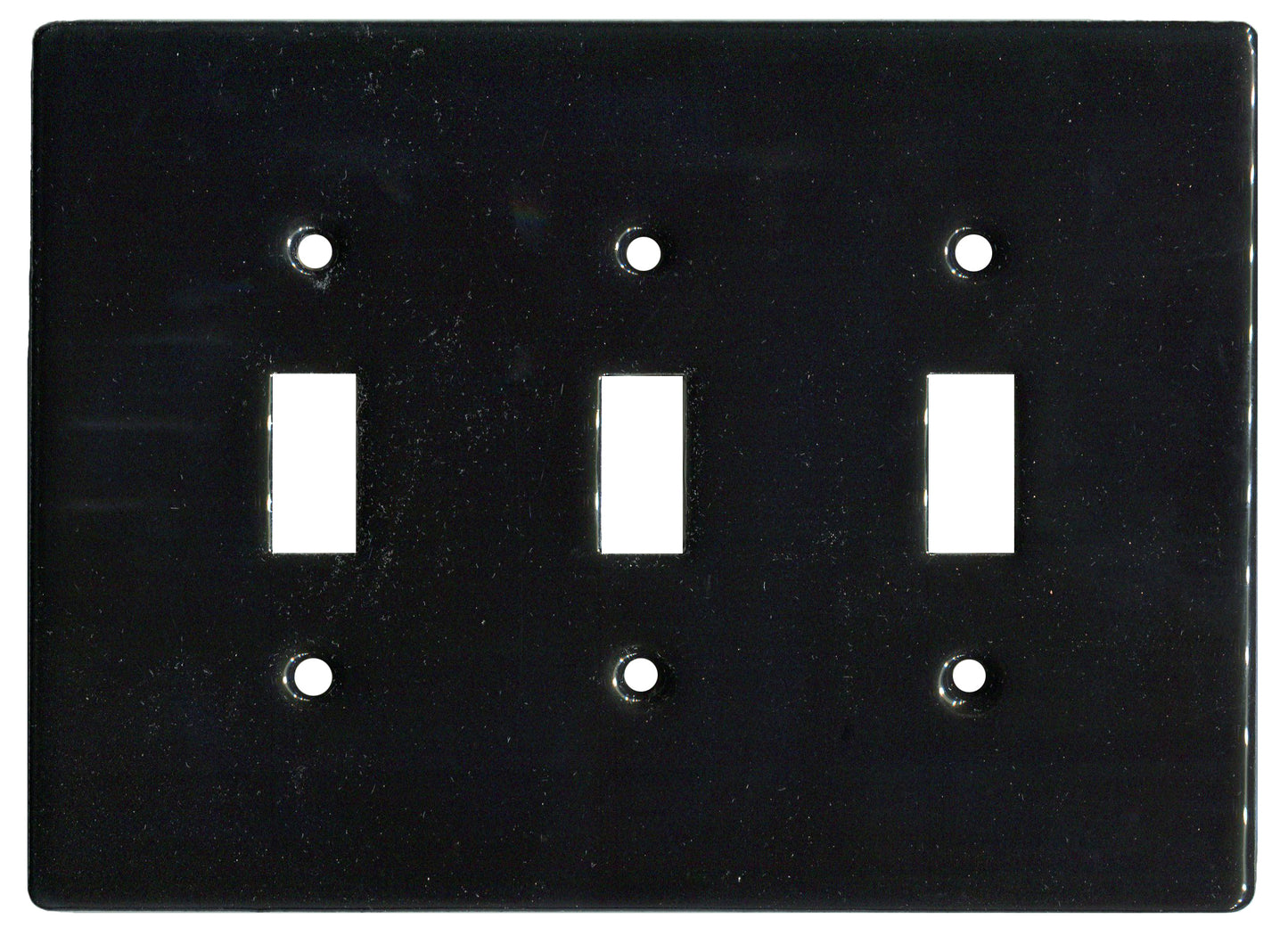 Black triple switch ceramic plate