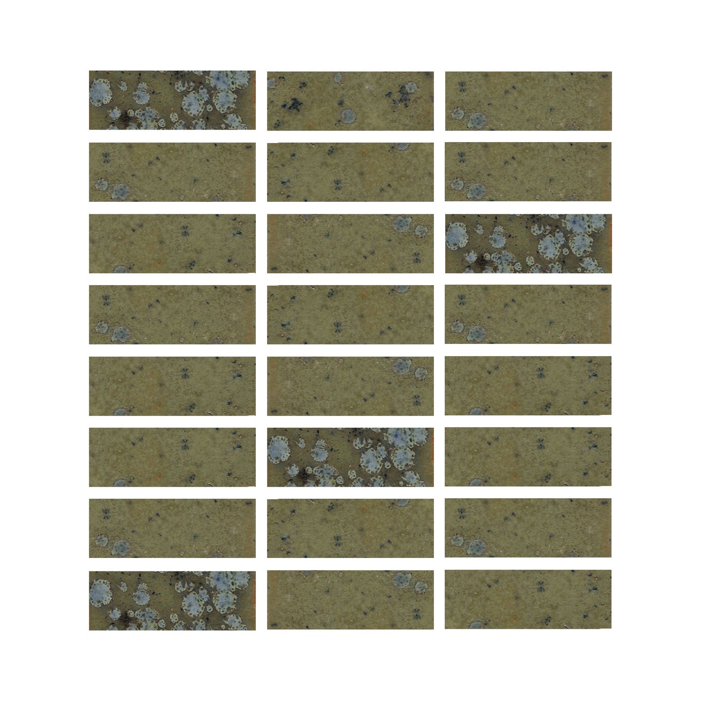 Quails Egg mottle green 1x3 field tile