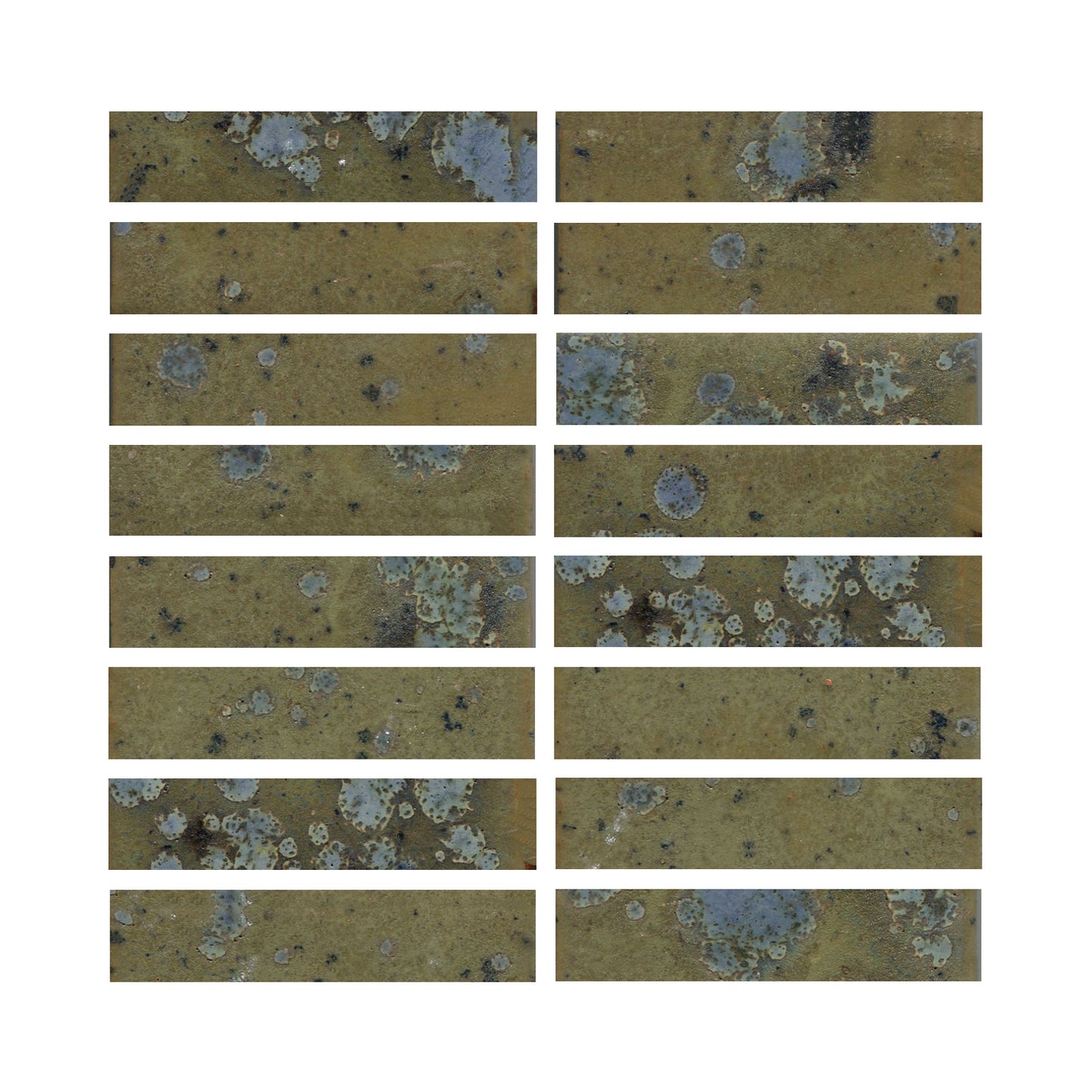 Quails Egg mottle green 1x4 field tile