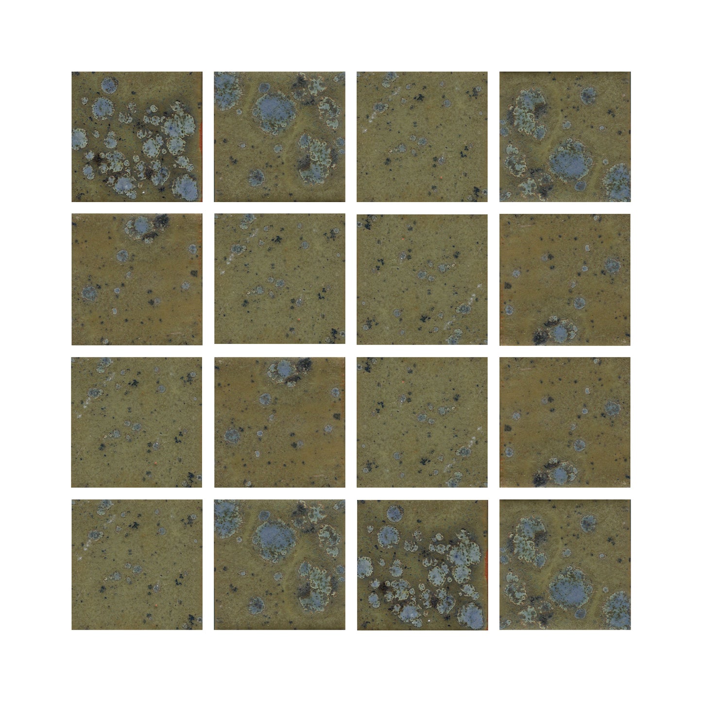 Quails Egg mottle green 2x2 field tile